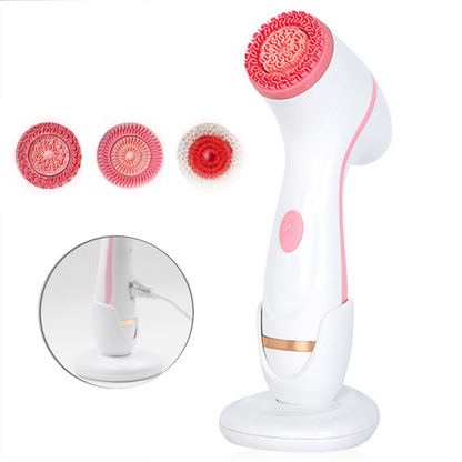 Electric silicone facial cleanser