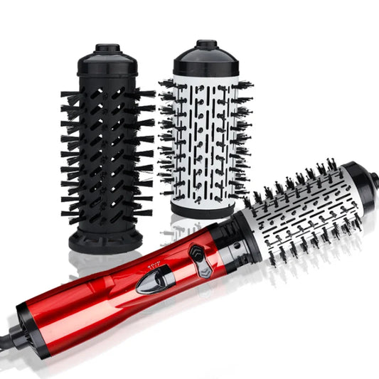 3 in 1 Rotating Hair Dryer Electric Comb Hair Straightener Brush Dryer Brush Hot Air Comb Negative Ion Hair Styler Comb