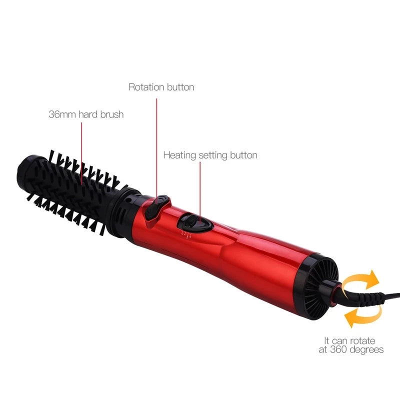3 in 1 Rotating Hair Dryer Electric Comb Hair Straightener Brush Dryer Brush Hot Air Comb Negative Ion Hair Styler Comb
