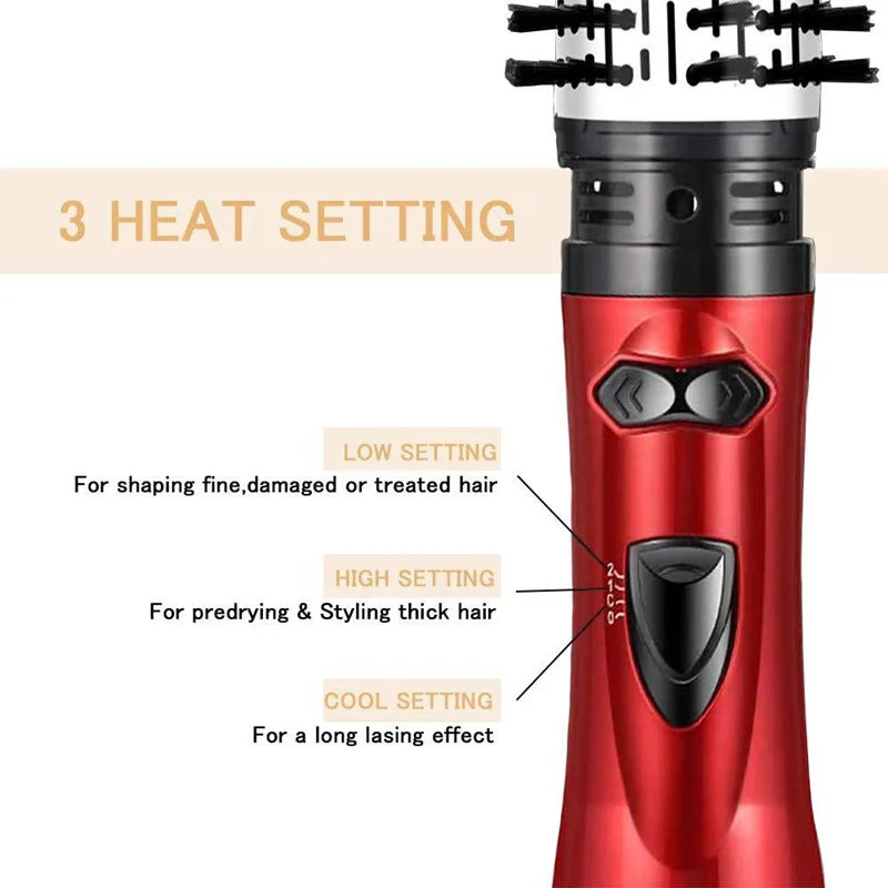 3 in 1 Rotating Hair Dryer Electric Comb Hair Straightener Brush Dryer Brush Hot Air Comb Negative Ion Hair Styler Comb