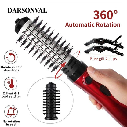 3 in 1 Rotating Hair Dryer Electric Comb Hair Straightener Brush Dryer Brush Hot Air Comb Negative Ion Hair Styler Comb