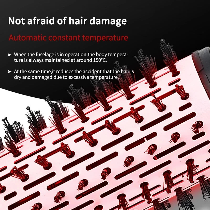 3 in 1 Rotating Hair Dryer Electric Comb Hair Straightener Brush Dryer Brush Hot Air Comb Negative Ion Hair Styler Comb