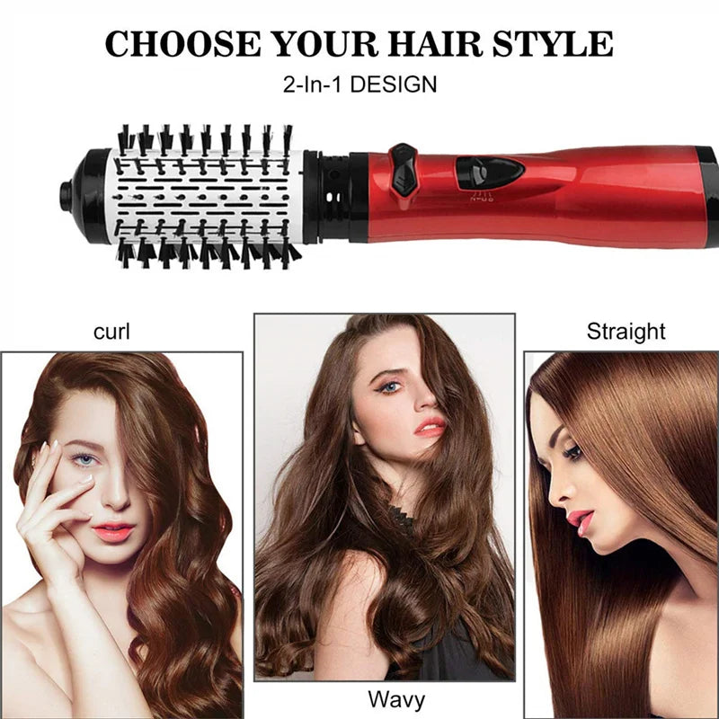 3 in 1 Rotating Hair Dryer Electric Comb Hair Straightener Brush Dryer Brush Hot Air Comb Negative Ion Hair Styler Comb