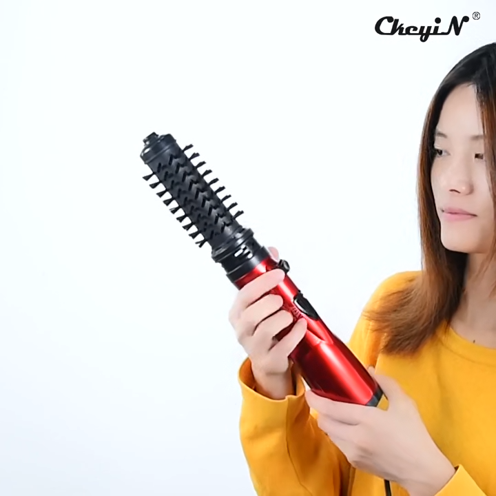 3 in 1 Rotating Hair Dryer Electric Comb Hair Straightener Brush Dryer Brush Hot Air Comb Negative Ion Hair Styler Comb